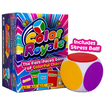 Color Royale Fast-Paced Family Party Game with Stress Ball