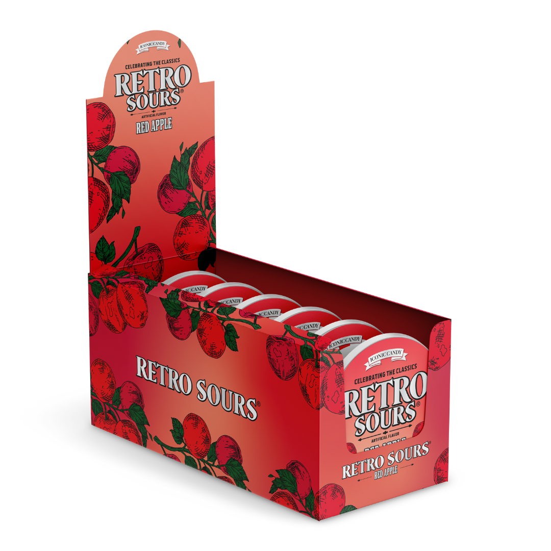 Retro Sours Red Apple Hard Candy 2.12 oz