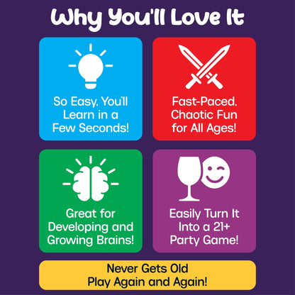 Color Royale Fast-Paced Family Party Game with Stress Ball