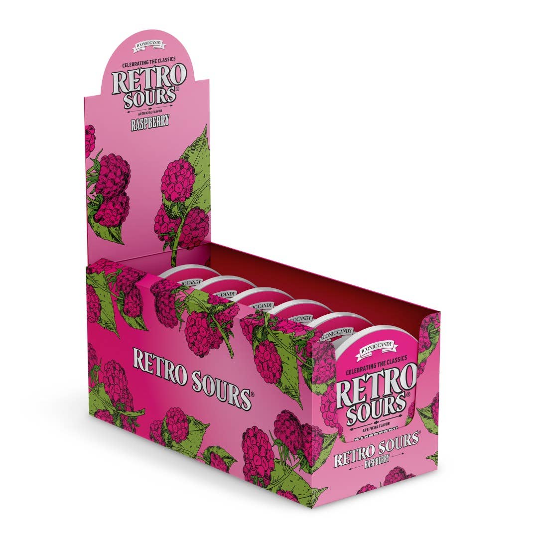 Retro Sours Raspberry Hard Candy 2.12 oz